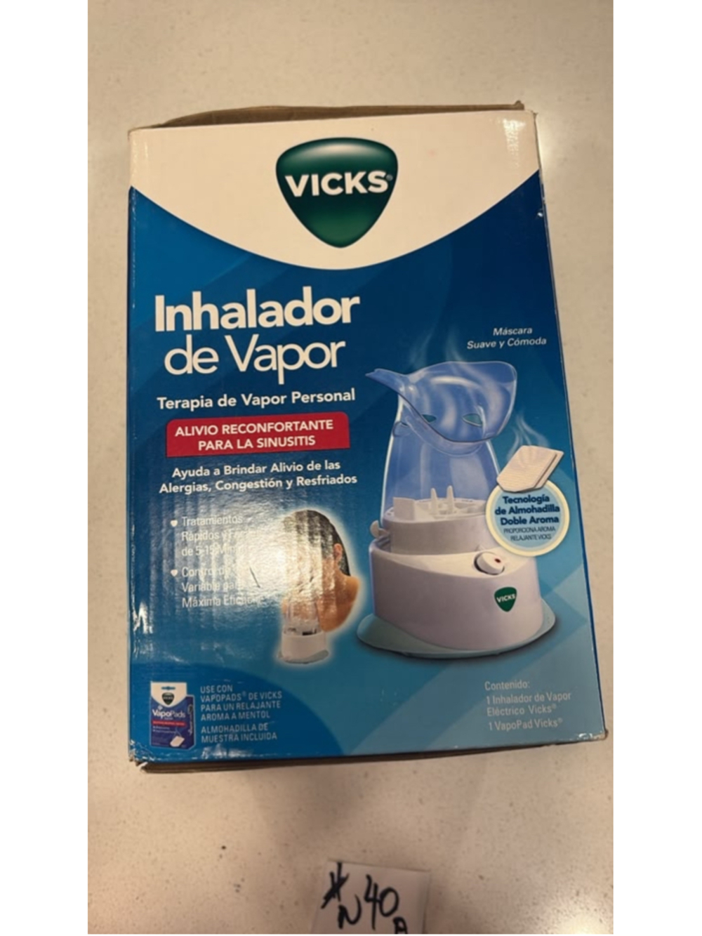 Vicks V1200 Personal Steam Inhaler Sinus Therapy Tested w/ Box #N40a